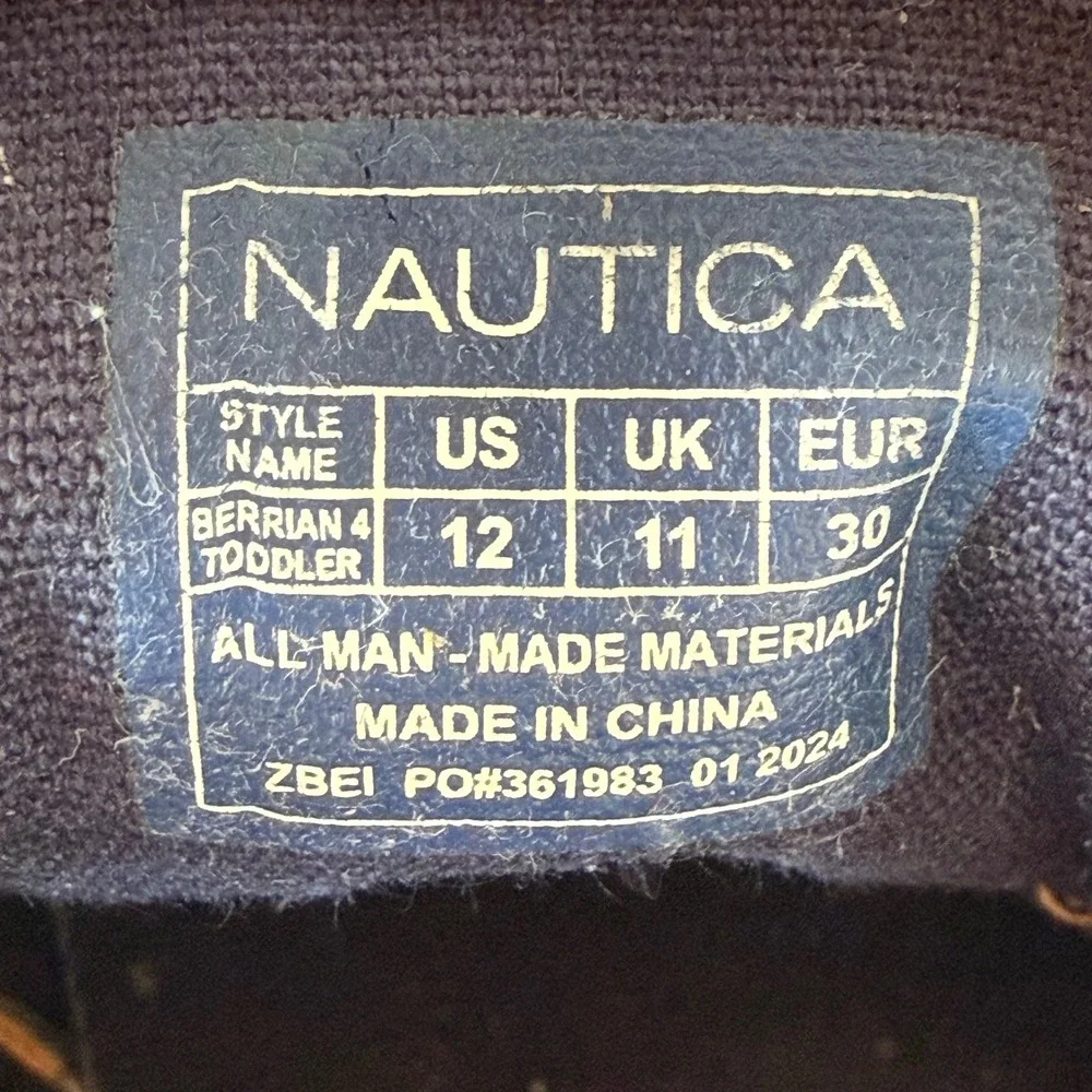 Nautica Berrian Toddler Brown Casual Sneakers Hook Loop Size 12